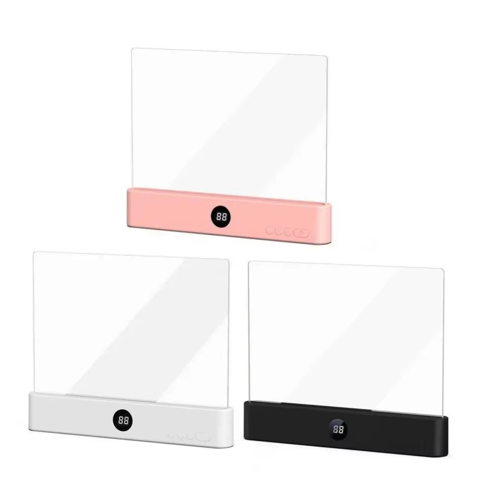 Eye-Caring Design LED Panel Book Light USB Rechargeable Dimmable Panel Clear LED Flat Light 3 Colors Light Timer Function